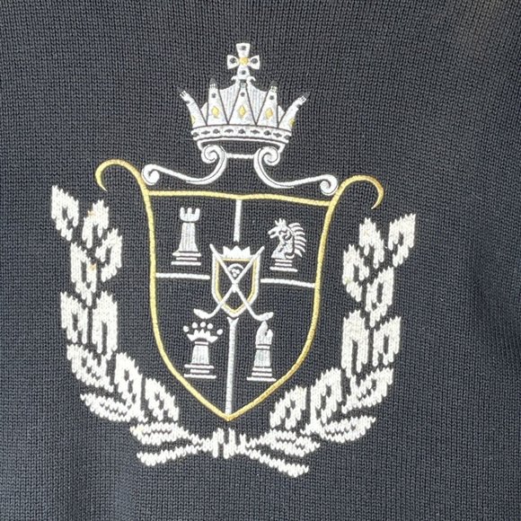 EP Pro Pullover Sweater Womens M Black with Embroidery Golf Crown Coat of Arms - Picture 3 of 9